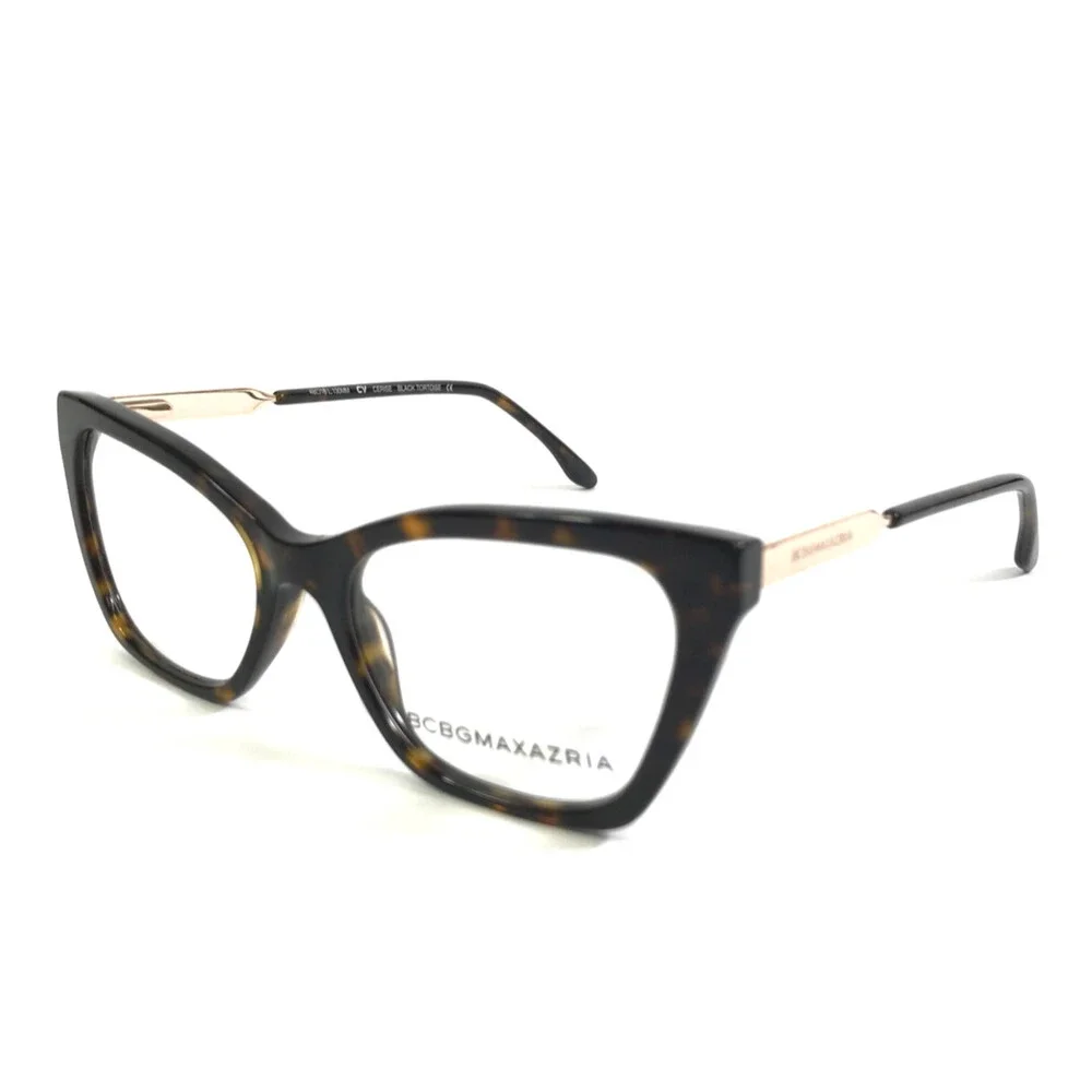 BCBGMAXAZRIA Eyeglasses Frames CERISE BLACK TORTOISE Cat Eye Full Rim 48-16-130